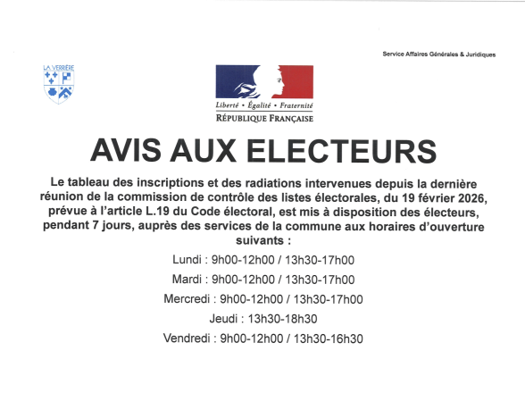 avis aux electeurs