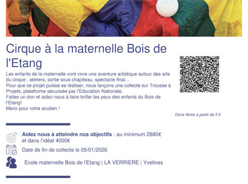 Projet cirque au Bois de l'Étang