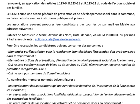 renouvellement CCAS