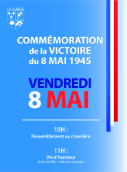 Commemoration de la victoire du 8 mai le 8 mai à 10h