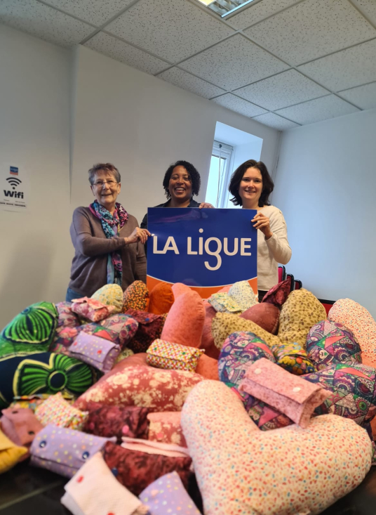 remise des coussins du coeur à La Ligue en 2024
