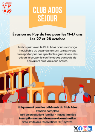 Club Ados - Séjours Puy du Fou