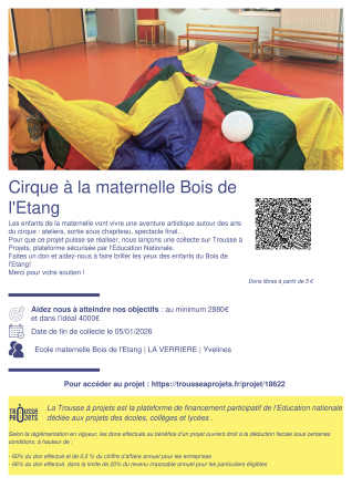 Projet cirque au Bois de l'Étang