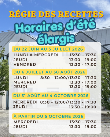 horaire ete regie 2026